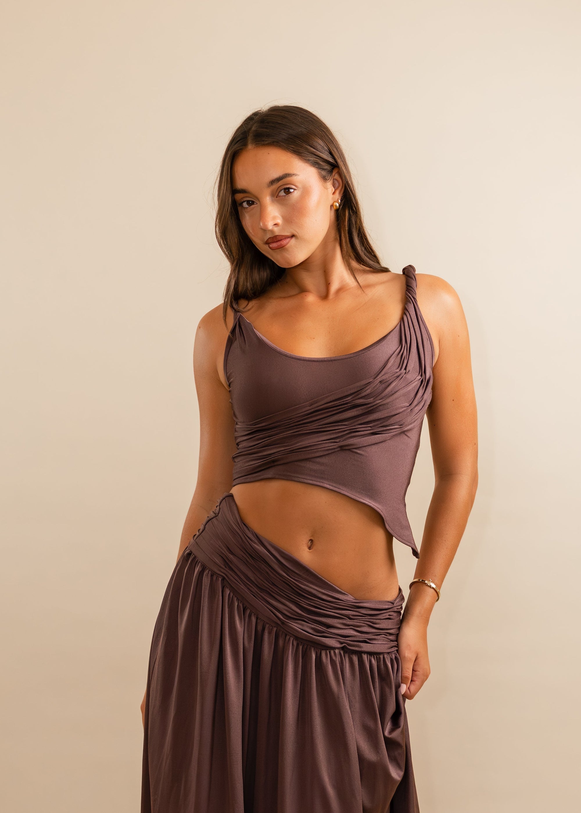plum maxi skirt 