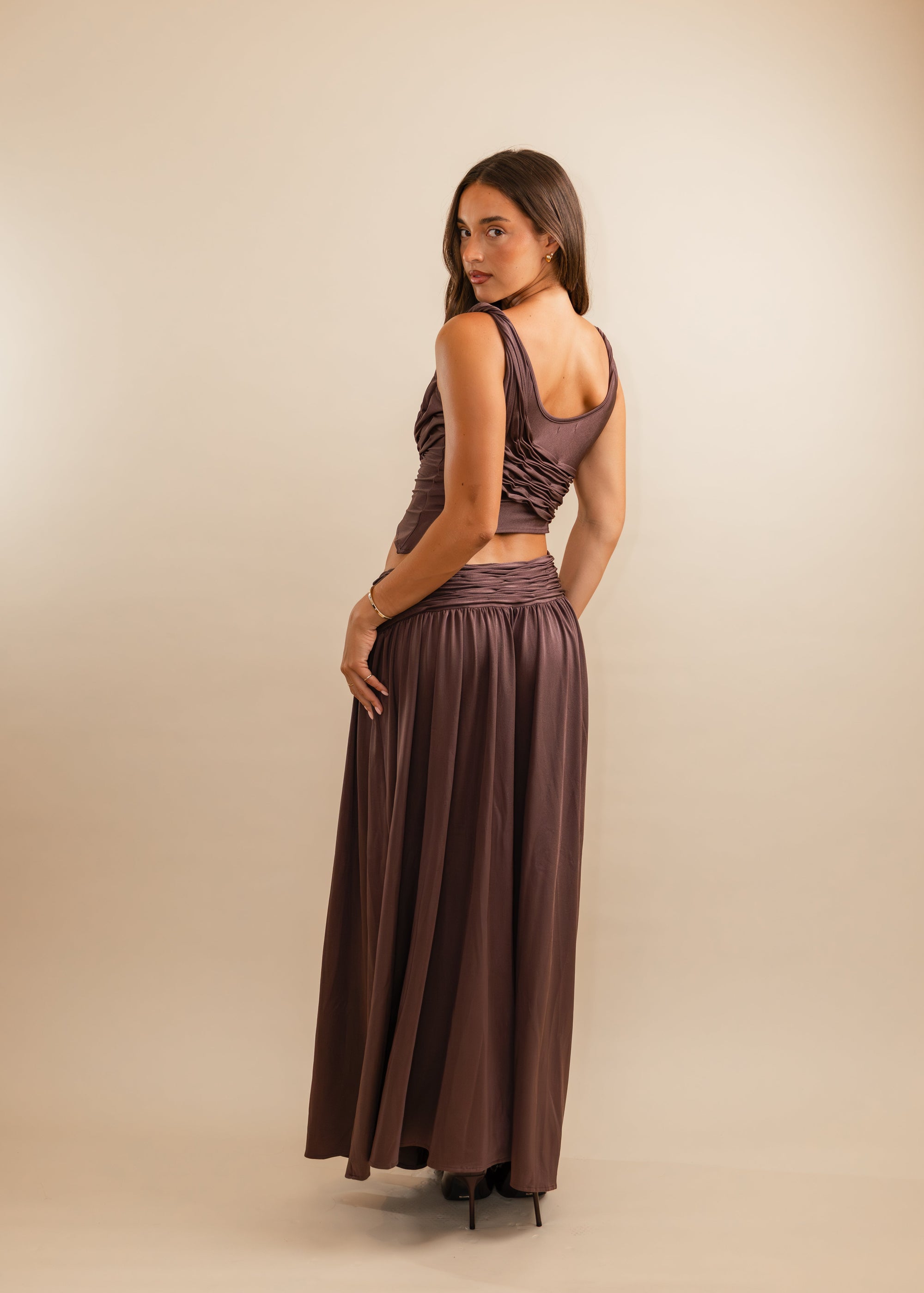 maxi skirt plum 