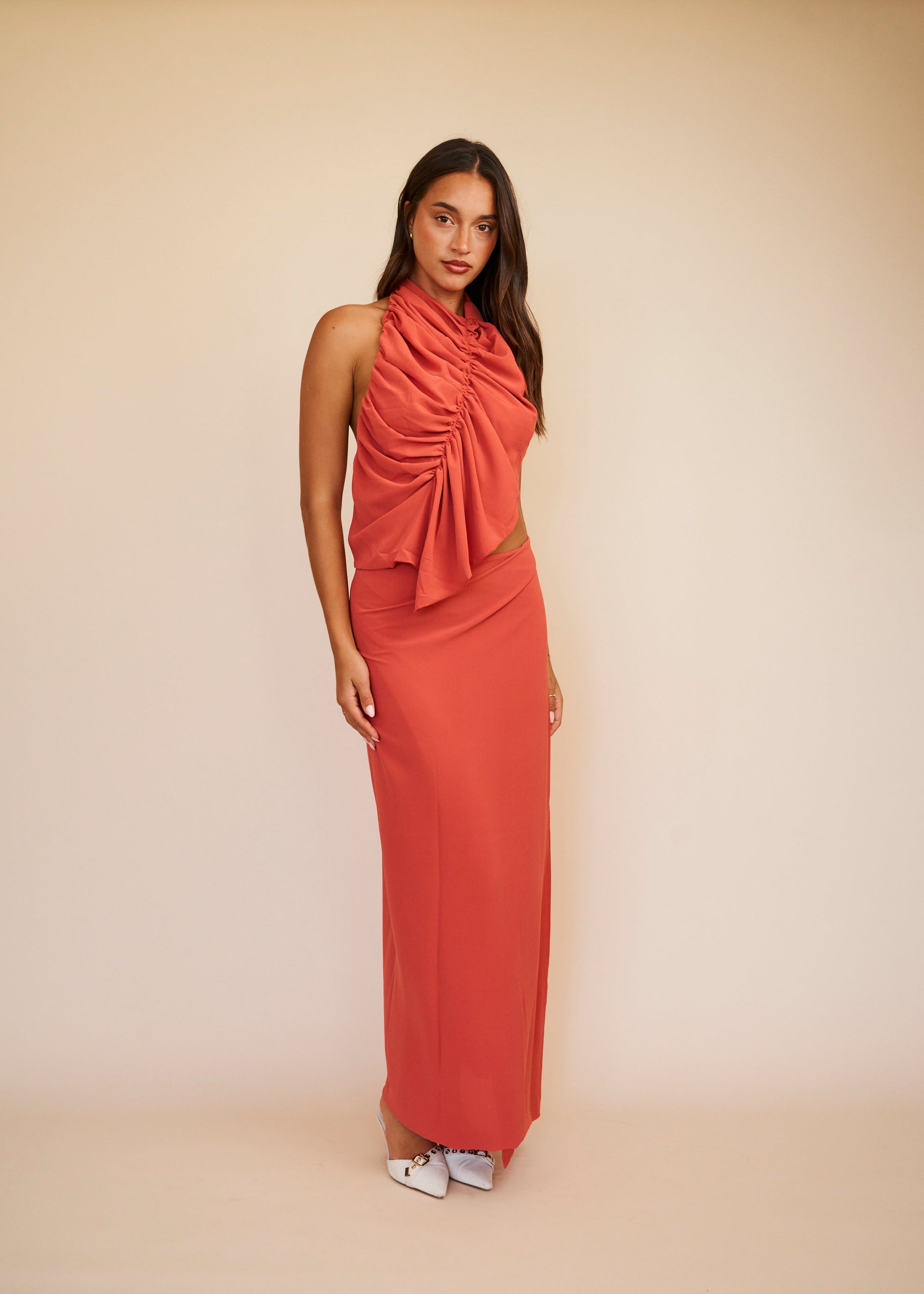 Halter top and Maxi skirt set 