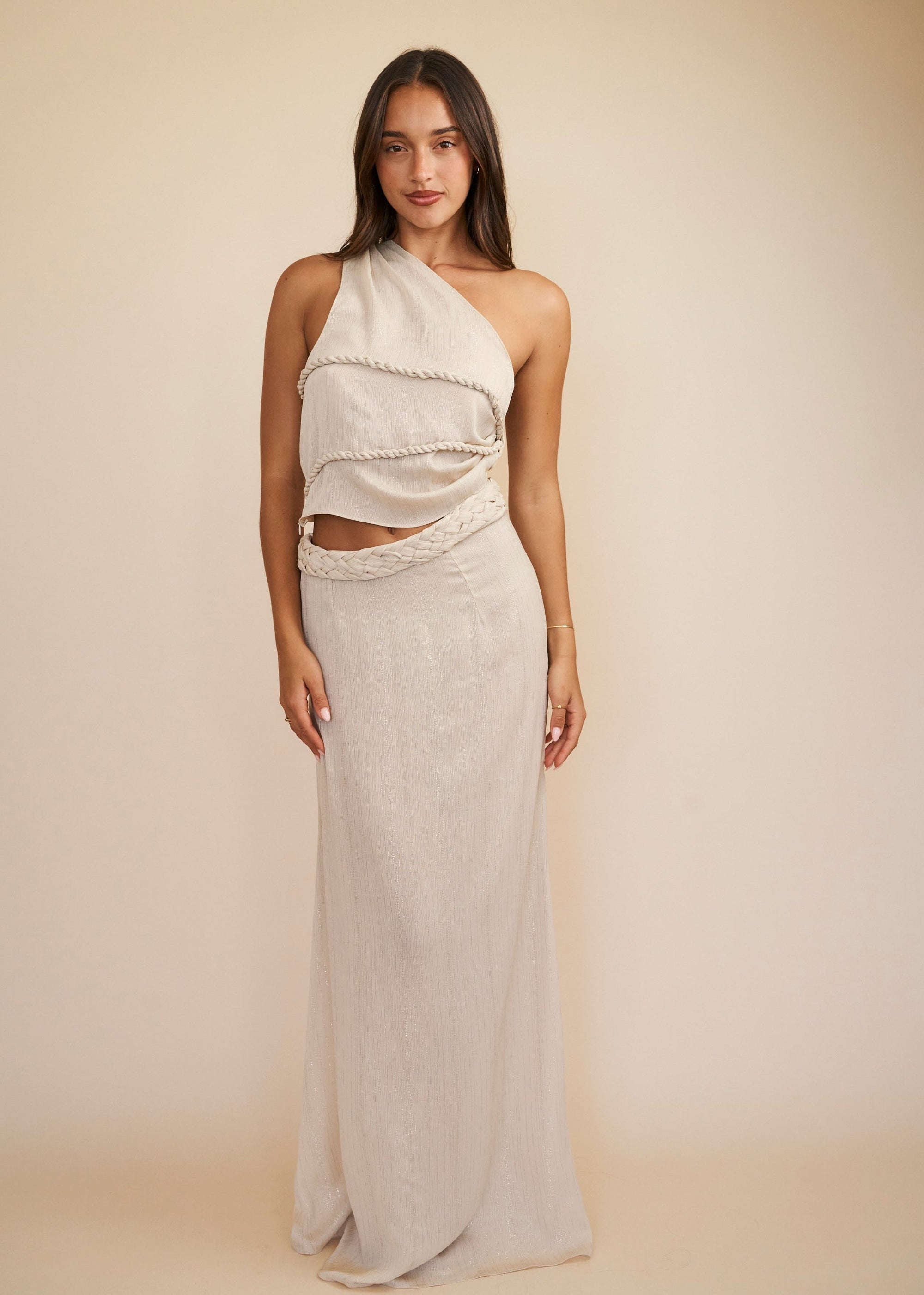 Ivory occasion two piece outfit