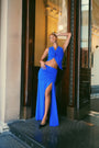 IRIS SKIRT ROYAL BLUE