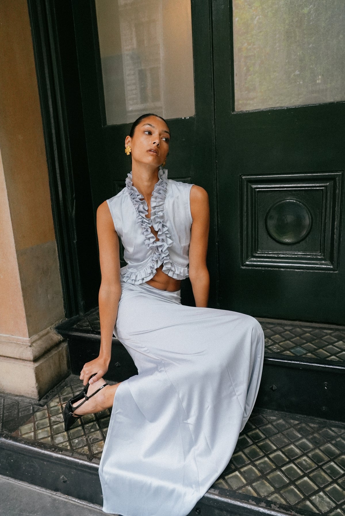 THEA SKIRT SILVER