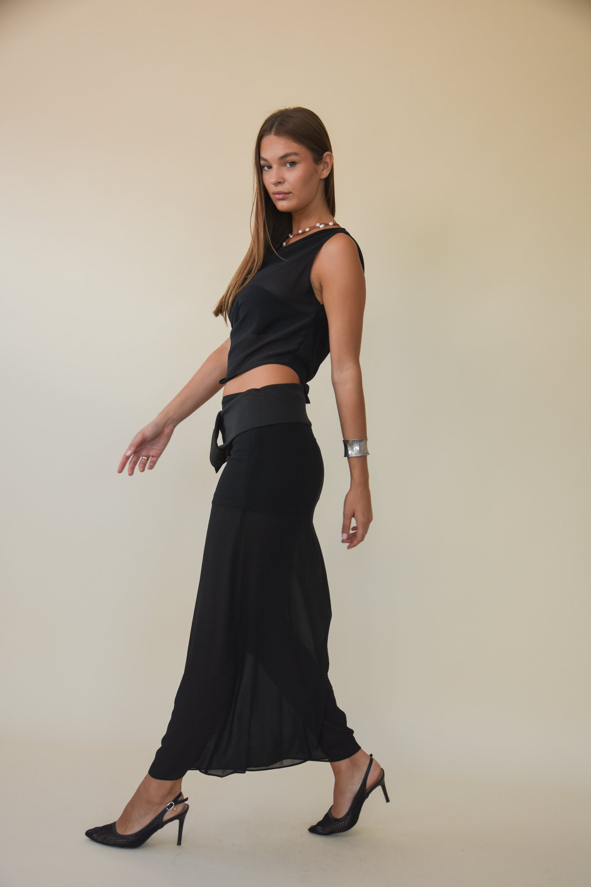 black maxi skirt