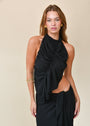 black ruched top