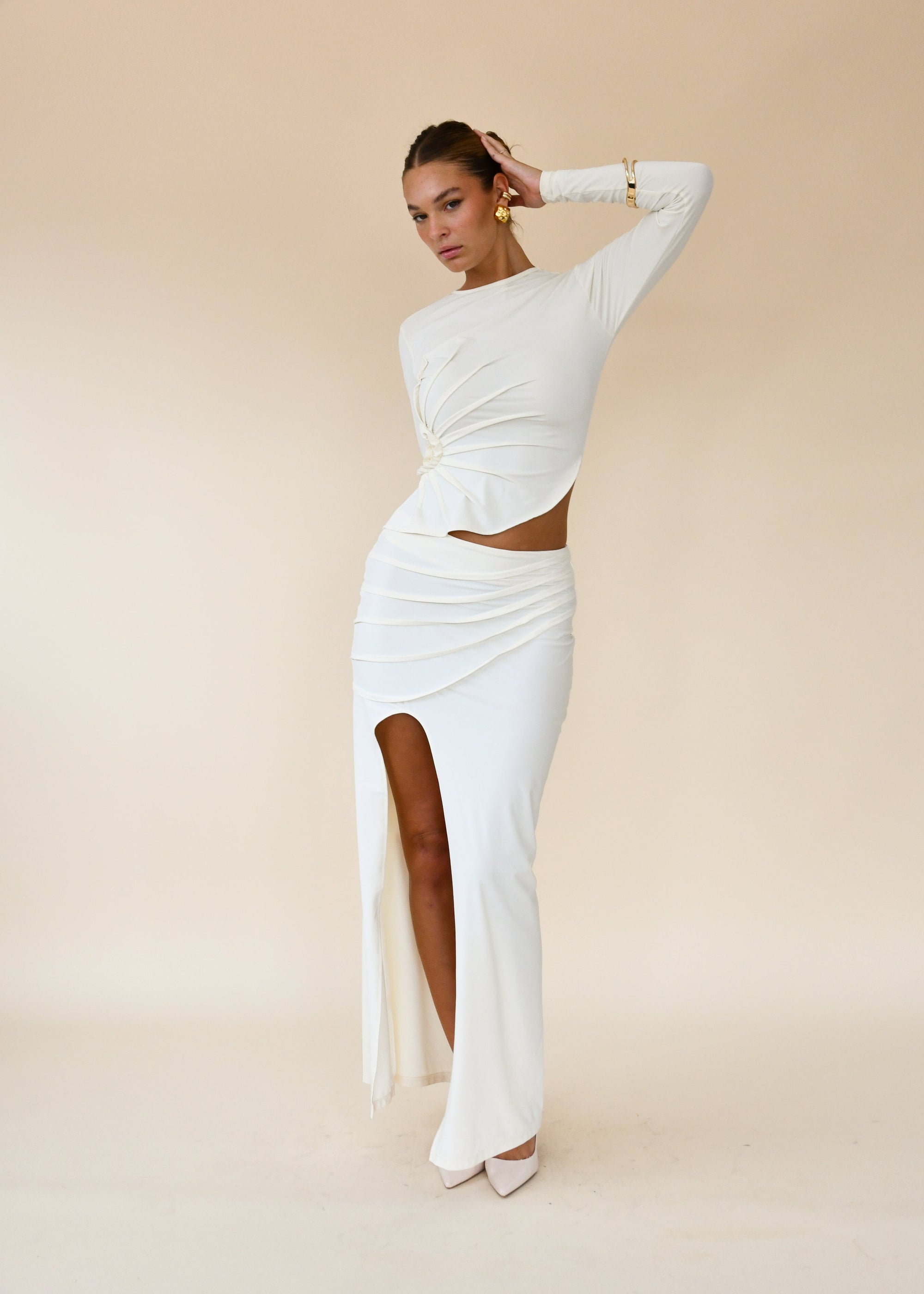 maxi skirt with side slit